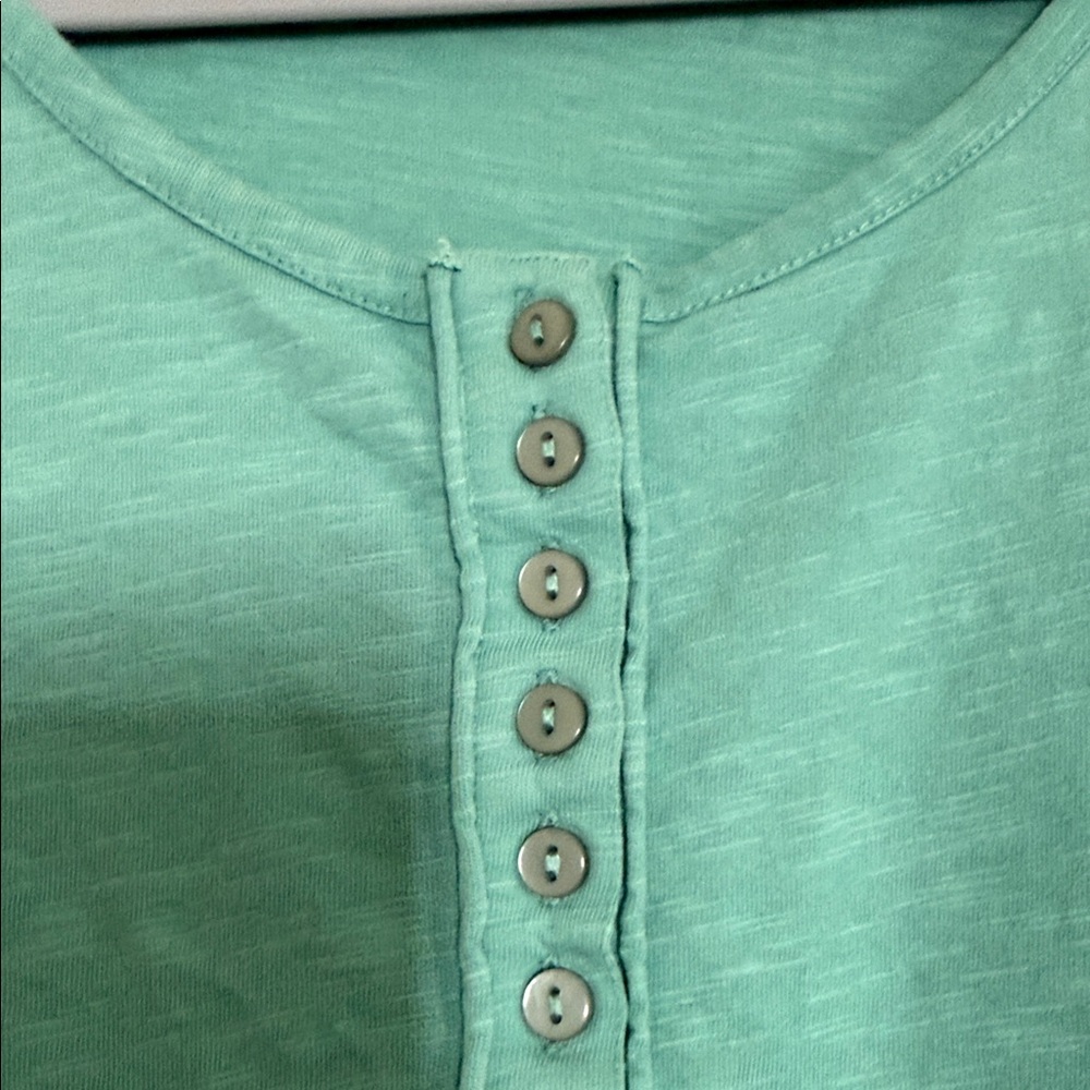 NorthStyle cotton henley tee with embroidered sleeves - Picture 3 of 7